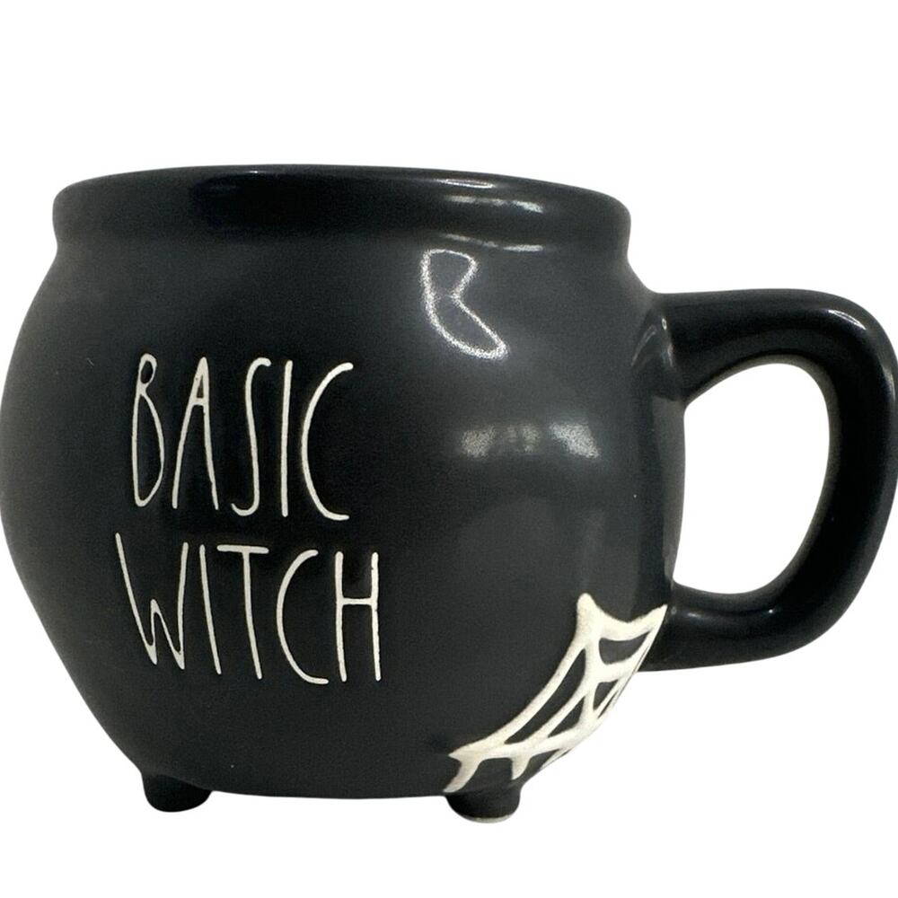 New Rae Dunn BASIC WITCH Cauldron coffee mug Halloween cup Artisan Collection.